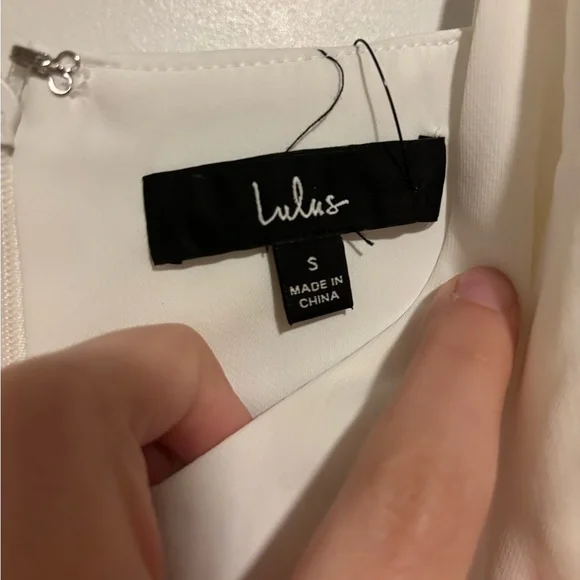 Elegant White Spaghetti Strap Dress - Picture 3 of 5